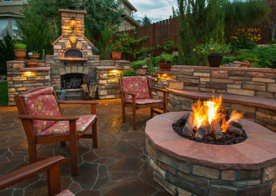 firepit with pizza oven