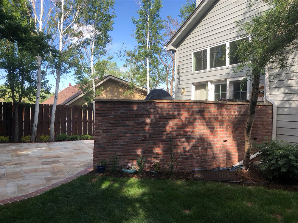 Golden Backyard Remodel Custom Wall